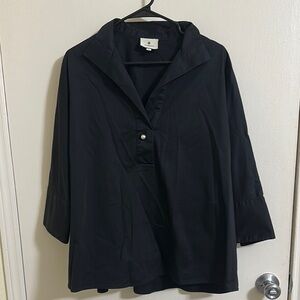 EUC Tuckernuck Women's Willow Black 3/4 Sleeve Blouse XL
